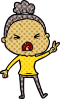 cartoon angry old woman png