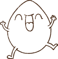 Happy Egg Charcoal Drawing png