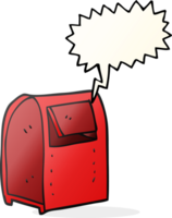 hand drawn speech bubble cartoon mailbox png