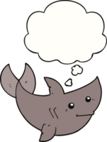 cartoon shark with thought bubble png