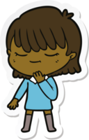 sticker of a cartoon woman png