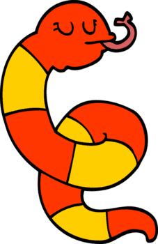 tecknad serie klotter giftig orm png