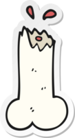 sticker of a cartoon broken bone png