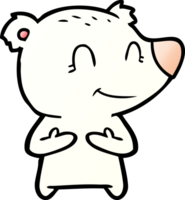 contento polare orso cartone animato png