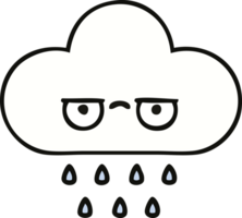 cute cartoon of a rain cloud png