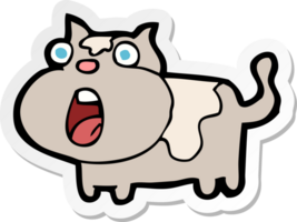 autocollant d'un chat choqué de dessin animé png