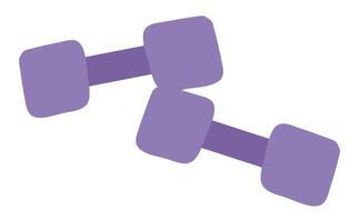 Fitness dumbbells in flat design. Gym equipment for athletic workout. illustration isolated. vector