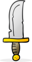 mano dibujado dibujos animados cuchillo png