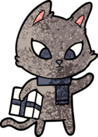 gato de desenho animado confuso png