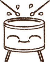 Beating Drum Charcoal Drawing png