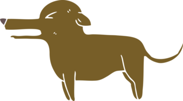 chien de dessin animé de style plat couleur png