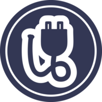 electrical plug circular icon symbol png