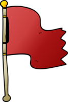 cartoon doodle red flag png