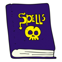 hand drawn cartoon spell book png