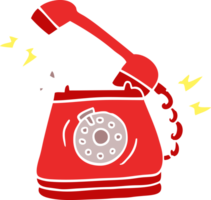 cartoon doodle old rotary dial telephone png