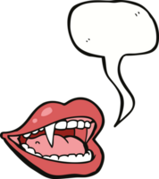 cartoon vampire mouth with speech bubble png