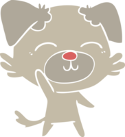 chien de dessin animé de style plat couleur png