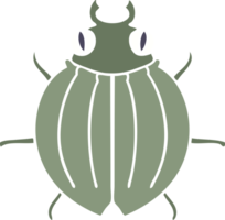 hand drawn quirky cartoon beetle png