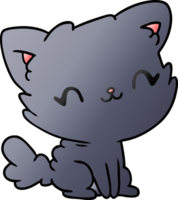 gradiente desenho animado ilustração fofa kawaii fofo gato png