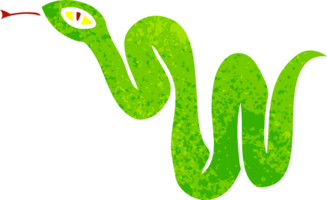 mano disegnato retrò cartone animato scarabocchio di un' giardino serpente png