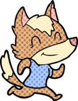 friendly cartoon wolf png