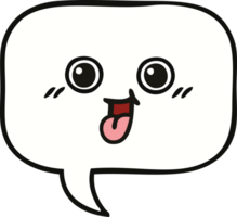 cute cartoon of a speech bubble png