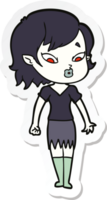 pegatina de una linda chica vampiro de dibujos animados png