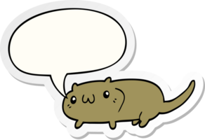 cartoon cat with speech bubble sticker png