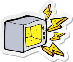 sticker of a cartoon microwave png