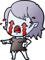 cartoon crying vampire girl png