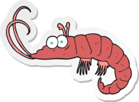 sticker of a cartoon shrimp png