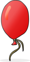 hand- getrokken tekenfilm ballon png