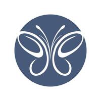 hermosa mariposa logo vector