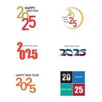 Happy New Year 2025 text design vector