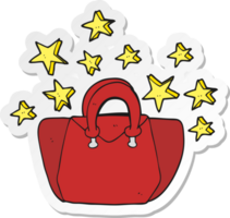 sticker of a cartoon expensive handbag png