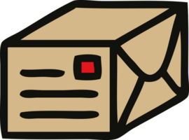 cute cartoon of a paper parcel png