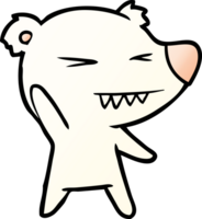 angry polar bear cartoon png