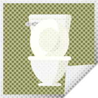 open toilet graphic   illustration square sticker png