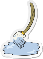 sticker of a cartoon mop png