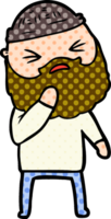 dessin animé, homme, à, barbe png