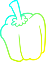 cold gradient line drawing of a fresh organic pepper png