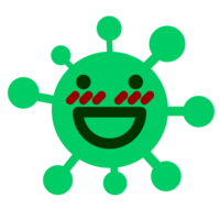 happy blushing virus png