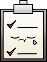 gradient shaded cartoon of a check list png