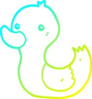 frio gradiente linha desenhando do uma desenho animado Pato png