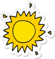 sticker of a cartoon sun png