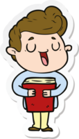 sticker of a happy cartoon man png