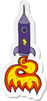 sticker of a cartoon space rocket png