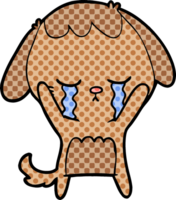 cachorro de desenho animado chorando png