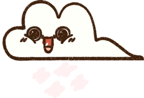 dessin à la craie de nuage png