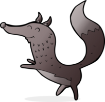 cartoon happy wolf png